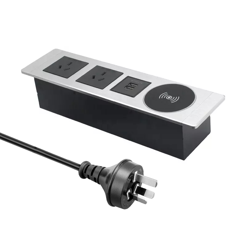 Desk-in Recessed Australian Power Socket with 2 outlets 2 USBA charging ...